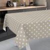 Wachstischdecke Wachstuch Tischdecke Wachstuch Meterware Tischdecke abwaschbar Gartentischdecke Punkte Beige