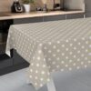 Wachstischdecke Wachstuch Tischdecke Wachstuch Meterware Tischdecke abwaschbar Gartentischdecke Punkte Beige