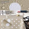 Wachstischdecke Wachstuch Tischdecke Wachstuch Meterware Tischdecke abwaschbar Gartentischdecke Punkte Beige