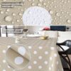 Wachstischdecke Wachstuch Tischdecke Wachstuch Meterware Tischdecke abwaschbar Gartentischdecke Punkte Beige