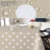 Wachstischdecke Wachstuch Tischdecke Wachstuch Meterware Tischdecke abwaschbar Gartentischdecke Punkte Beige