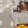 Wachstischdecke Wachstuch Tischdecke Wachstuch Meterware Tischdecke abwaschbar Gartentischdecke Punkte Beige