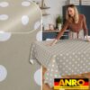 Wachstischdecke Wachstuch Tischdecke Wachstuch Meterware Tischdecke abwaschbar Gartentischdecke Punkte Beige