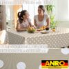 Wachstischdecke Wachstuch Tischdecke Wachstuch Meterware Tischdecke abwaschbar Gartentischdecke Punkte Beige