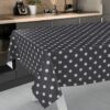 Wachstischdecke Wachstuch Tischdecke Wachstuch Meterware Tischdecke abwaschbar Gartentischdecke Punkte Dunkelgrau
