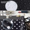 Wachstischdecke Wachstuch Tischdecke Wachstuch Meterware Tischdecke abwaschbar Gartentischdecke Punkte Dunkelgrau