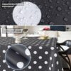 Wachstischdecke Wachstuch Tischdecke Wachstuch Meterware Tischdecke abwaschbar Gartentischdecke Punkte Dunkelgrau