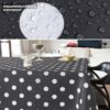 Wachstischdecke Wachstuch Tischdecke Wachstuch Meterware Tischdecke abwaschbar Gartentischdecke Punkte Dunkelgrau