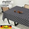 Wachstischdecke Wachstuch Tischdecke Wachstuch Meterware Tischdecke abwaschbar Gartentischdecke Punkte Dunkelgrau