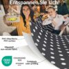 Wachstischdecke Wachstuch Tischdecke Wachstuch Meterware Tischdecke abwaschbar Gartentischdecke Punkte Dunkelgrau