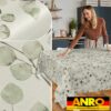 Wachstischdecke Wachstuch Tischdecke Wachstuch Meterware Tischdecke abwaschbar Gartentischdecke Eukalyptus Floral