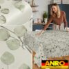 Wachstischdecke Wachstuch Tischdecke Wachstuch Meterware Tischdecke abwaschbar Gartentischdecke Eukalyptus Floral