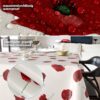 Wachstischdecke Wachstuch Tischdecke Wachstuch Meterware Tischdecke abwaschbar Gartentischdecke Mohnblume Floral