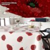 Wachstischdecke Wachstuch Tischdecke Wachstuch Meterware Tischdecke abwaschbar Gartentischdecke Mohnblume Floral