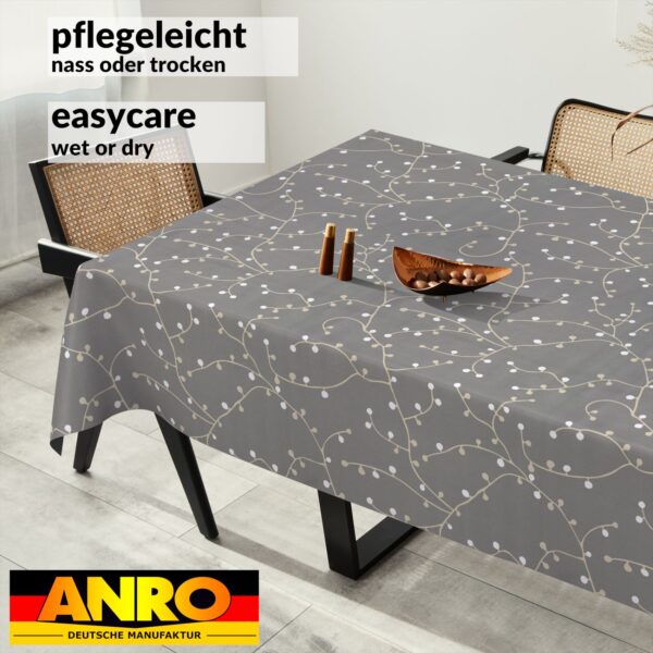 Wachstischdecke Wachstuch Tischdecke Wachstuch Meterware Tischdecke abwaschbar Gartentischdecke Elena – 90x130cm, Schnittkante