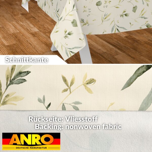 Wachstischdecke Wachstuch Tischdecke Wachstuch Meterware Tischdecke abwaschbar Gartentischdecke Floral Motiv Canada – 90x130cm, Schnittkante