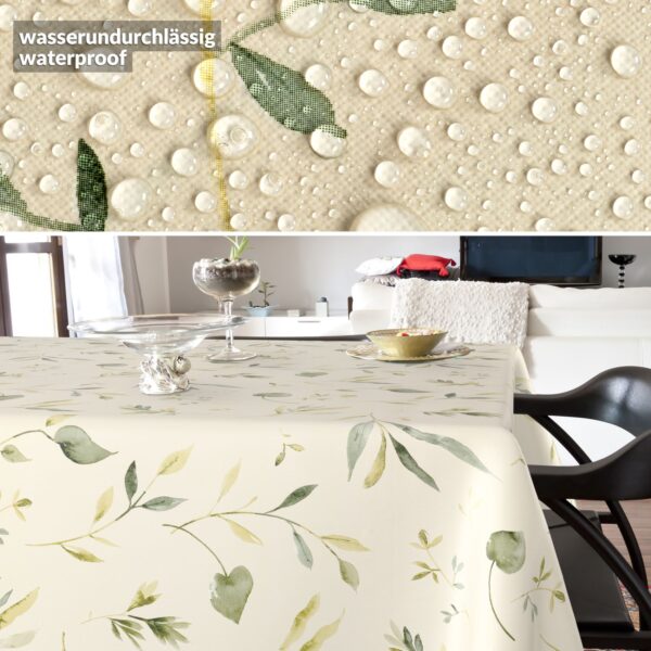 Wachstischdecke Wachstuch Tischdecke Wachstuch Meterware Tischdecke abwaschbar Gartentischdecke Floral Motiv Canada – 90x130cm, Schnittkante