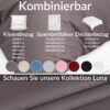 Bettbezug Bettdeckenbezug 100% Baumwolle Bettwäsche Bettdecke Grau