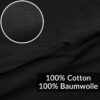 Bettbezug Bettdeckenbezug 100% Baumwolle Bettwäsche Bettdecke Schwarz