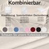 Kissenbezug Kopfkissenbezug 100% Baumwolle Kissenhülle atmungsaktiv Beige