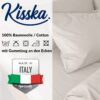 Kissenbezug Kopfkissenbezug 100% Baumwolle Kissenhülle atmungsaktiv Beige