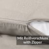 Kissenbezug Kopfkissenbezug 100% Baumwolle Kissenhülle atmungsaktiv Beige