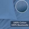 Kissenbezug Kopfkissenbezug 100% Baumwolle Kissenhülle atmungsaktiv Blau