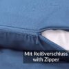 Kissenbezug Kopfkissenbezug 100% Baumwolle Kissenhülle atmungsaktiv Blau