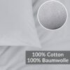Kissenbezug Kopfkissenbezug 100% Baumwolle Kissenhülle atmungsaktiv Hellgrau