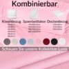 Kissenbezug Kopfkissenbezug 100% Baumwolle Kissenhülle atmungsaktiv Rosa