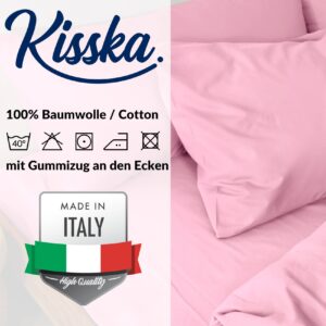 Kissenbezug Kopfkissenbezug 100% Baumwolle Kissenhülle atmungsaktiv Rosa