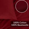 Kissenbezug Kopfkissenbezug 100% Baumwolle Kissenhülle atmungsaktiv Bordeaux