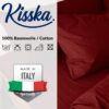Kissenbezug Kopfkissenbezug 100% Baumwolle Kissenhülle atmungsaktiv Bordeaux