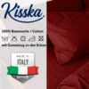 Kissenbezug Kopfkissenbezug 100% Baumwolle Kissenhülle atmungsaktiv Bordeaux