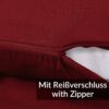 Kissenbezug Kopfkissenbezug 100% Baumwolle Kissenhülle atmungsaktiv Bordeaux