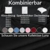 Kissenbezug Kopfkissenbezug 100% Baumwolle Kissenhülle atmungsaktiv Schwarz