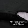 Kissenbezug Kopfkissenbezug 100% Baumwolle Kissenhülle atmungsaktiv Schwarz
