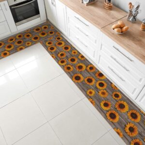Küchenläufer Teppichläufer Läufer Flur abwaschbar Sonnenblume 48cm Breit