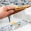 Küchenläufer PVC rutschfest abwaschbar Kieseloptik Mehrfarbig 50cm Breit