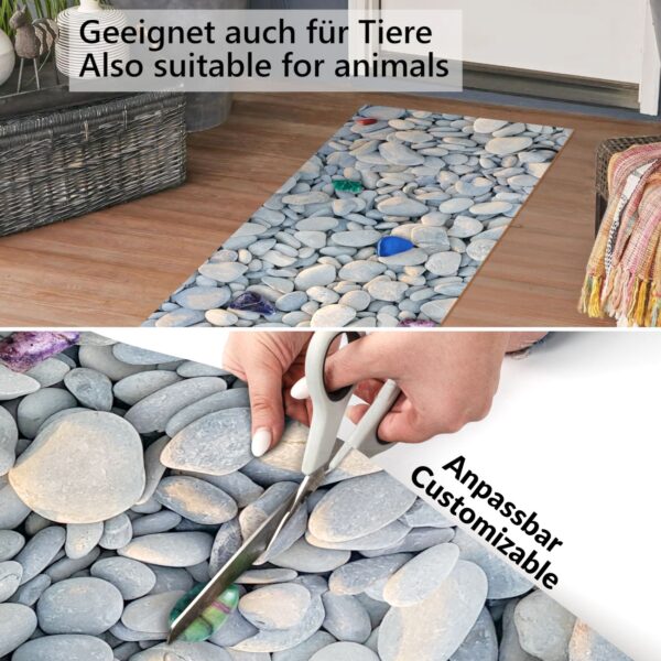 Küchenläufer PVC rutschfest abwaschbar Kieseloptik Mehrfarbig 50cm Breit – 100cm