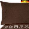 Kissenbezüge Leinenoptik Sofakissen Dekokissen 4 Größen mit & ohne Füllung Dunkelbraun – 30x50cm, ohne Füllung