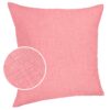 Kissenbezüge Leinenoptik Sofakissen Dekokissen 4 Größen mit & ohne Füllung Pink
