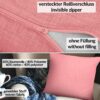 Kissenbezüge Leinenoptik Sofakissen Dekokissen 4 Größen mit & ohne Füllung Pink