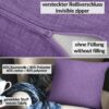 Kissenbezüge Leinenoptik Sofakissen Dekokissen 4 Größen mit & ohne Füllung Lila
