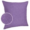 Kissenbezüge Leinenoptik Sofakissen Dekokissen 4 Größen mit & ohne Füllung Lila – 40x40cm, ohne Füllung