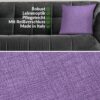 Kissenbezüge Leinenoptik Sofakissen Dekokissen 4 Größen mit & ohne Füllung Lila – 40x40cm, ohne Füllung