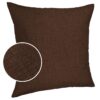 Kissenbezüge Leinenoptik Sofakissen Dekokissen 4 Größen mit & ohne Füllung Dunkelbraun – 40x40cm, ohne Füllung