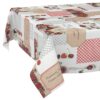 Wachstischdecke Wachstuch Tischdecke Wachstuch Meterware Tischdecke abwaschbar Gartentischdecke Erdbeeren – 90x130cm, Schnittkante