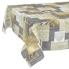 Wachstischdecke Wachstuch Tischdecke Wachstuch Meterware Tischdecke abwaschbar Gartentischdecke Holz Herz – 90x130cm, Schnittkante