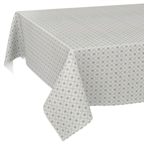 Wachstischdecke Wachstuch Tischdecke Wachstuch Meterware Tischdecke abwaschbar Gartentischdecke Italia Grau – 100x140cm, Schnittkante